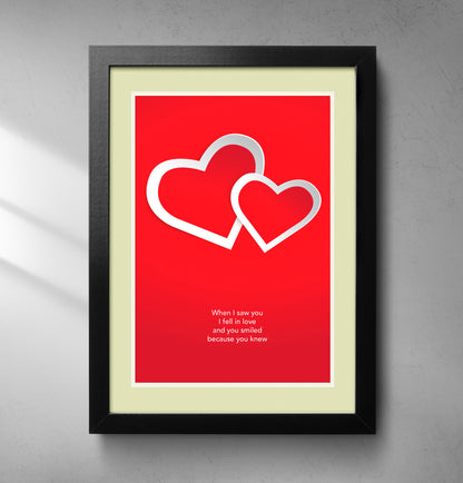 When I saw you I fell in Love - Wall Art Print