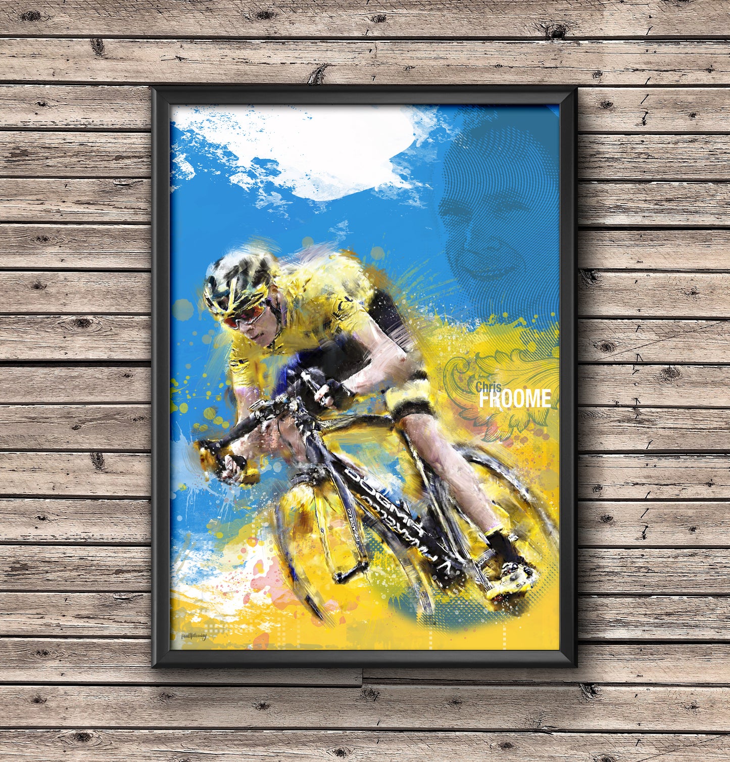 Chris Froome - Cycling Art Print - Option 2