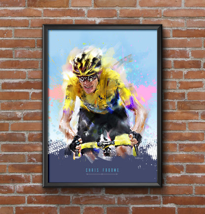 Chris Froome - Cycling Art Print - Option 3