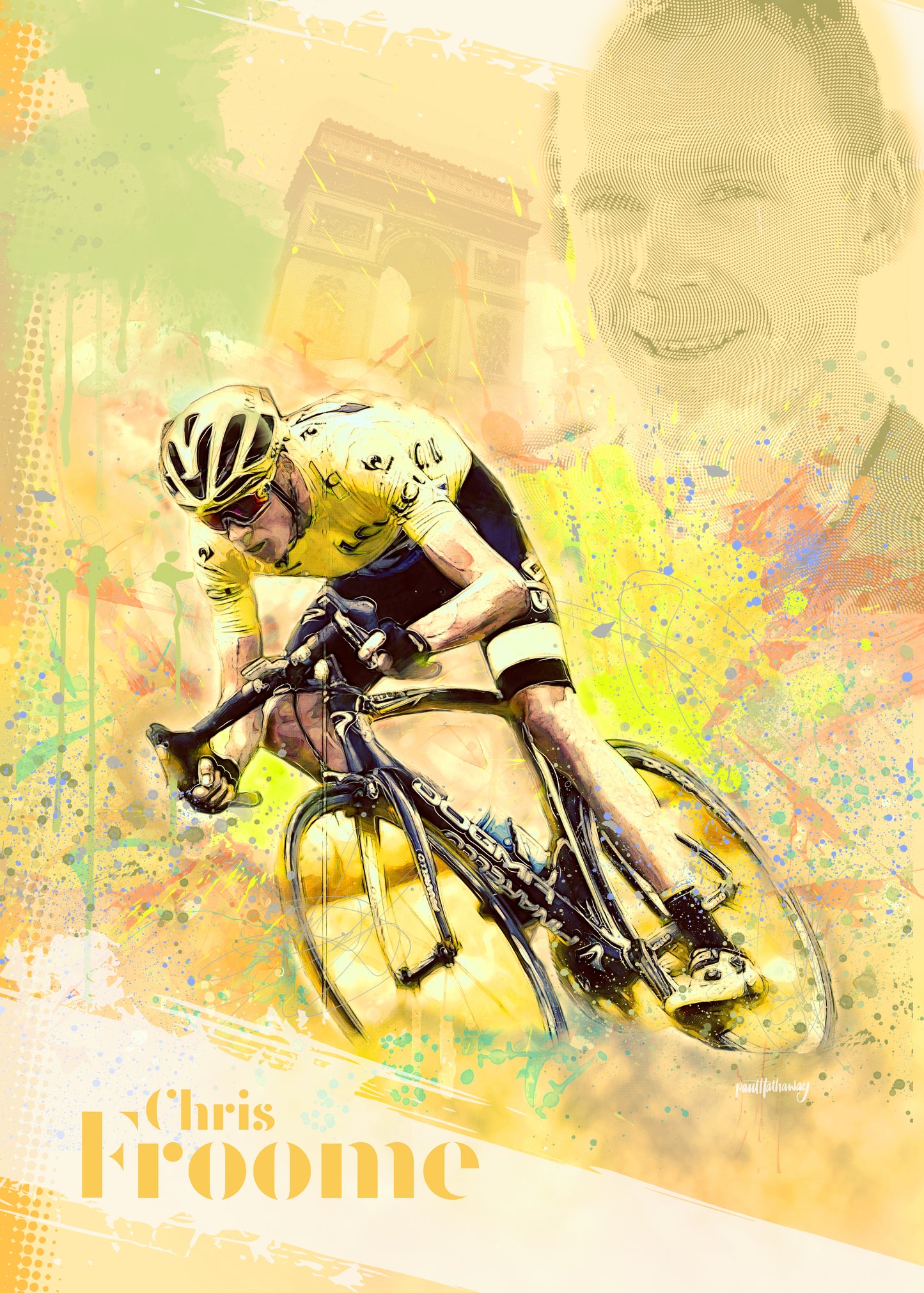 Chris Froome - Cycling Art Print - Option 1