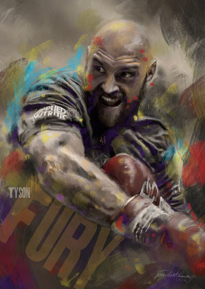 tyson fury art print/poster