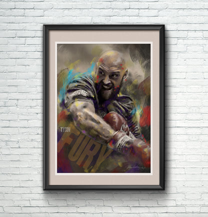 tyson fury boxing art print