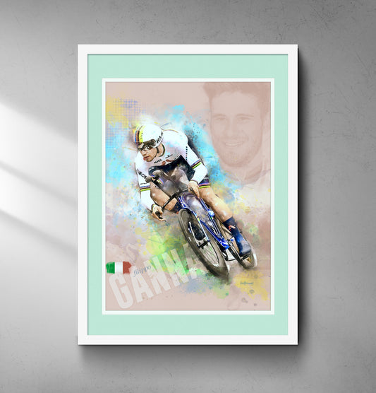 Filippo Ganna - Cycling Art Print - Option 2
