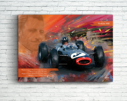 graham hill racing driver canvas print