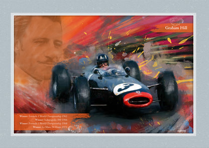 Graham Hill - Motor Racing Art Print - Option 2