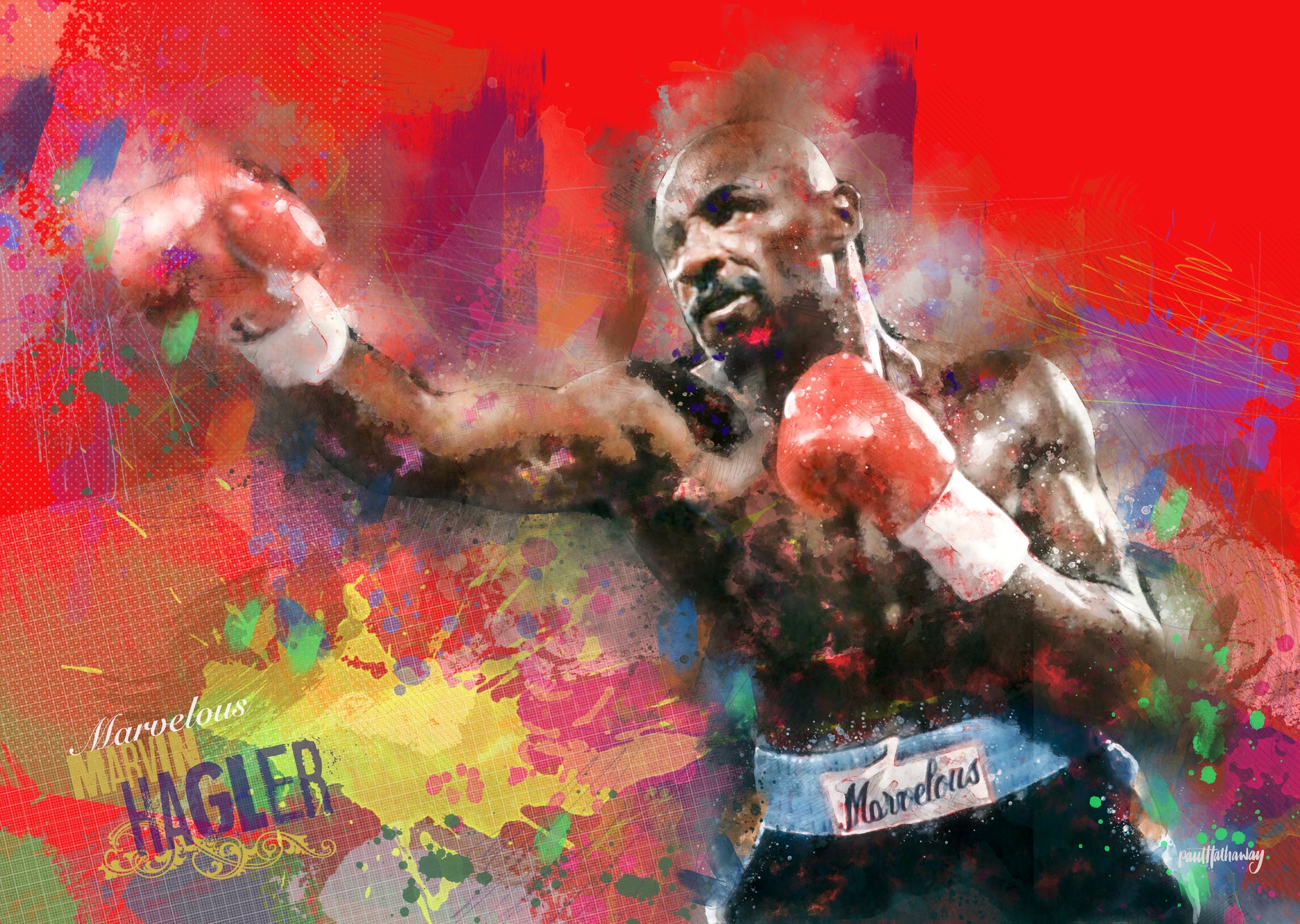 Marvin hagler, boxing art