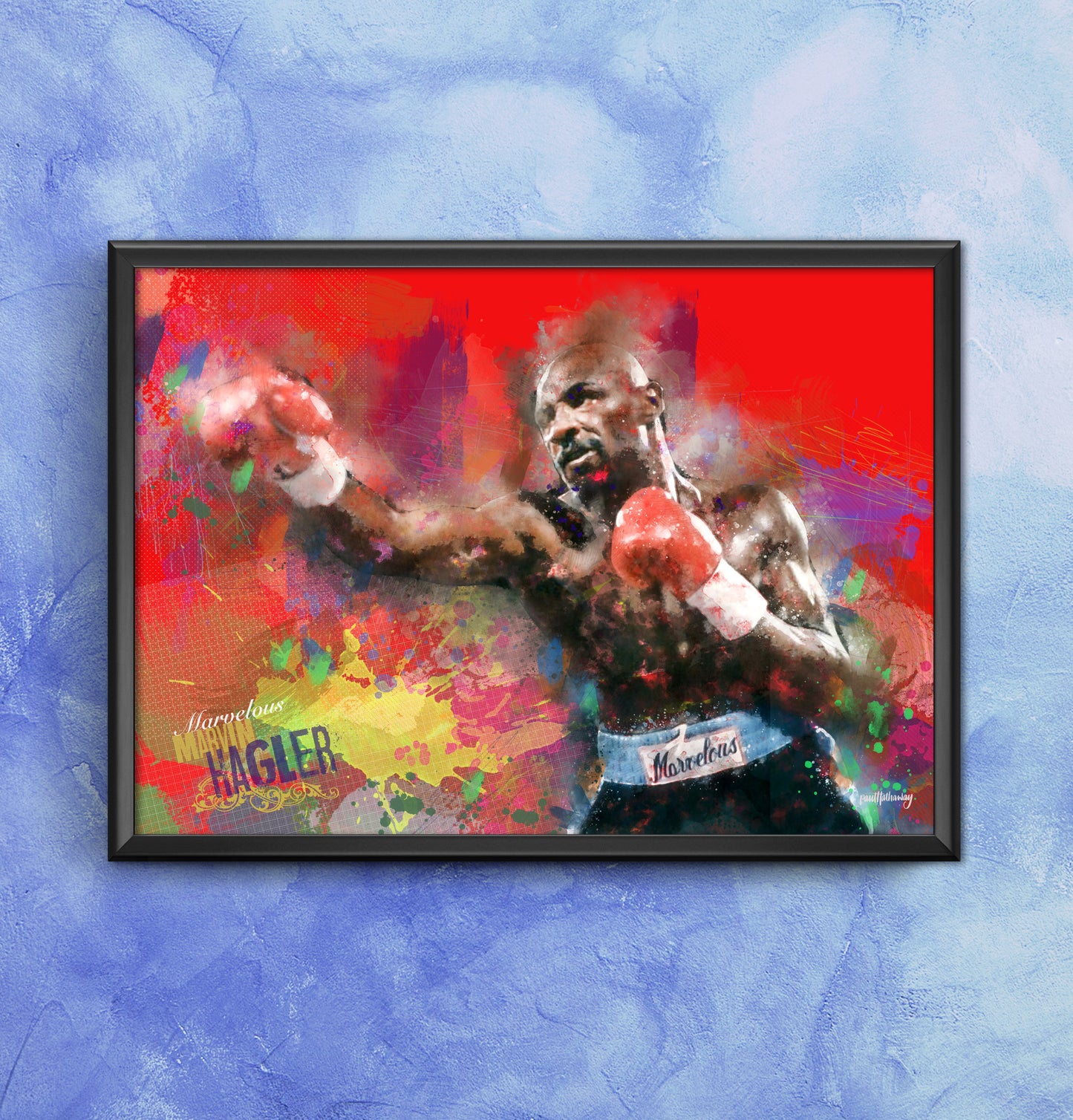 Marvin Hagler - Boxing Art Print - Option 1