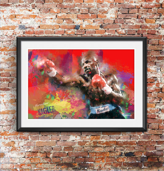Marvin Hagler - Boxing Art Print - Option 1