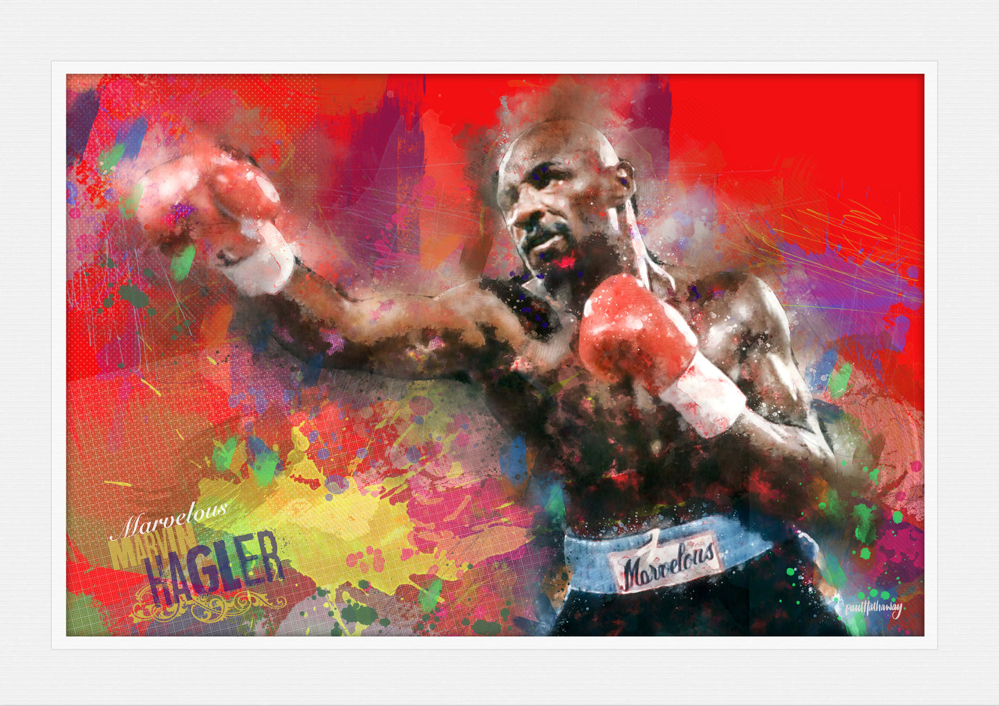 Marvin Hagler - Boxing Art Print - Option 1