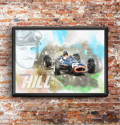 Graham Hill - Motor Racing Art Print - Option 1