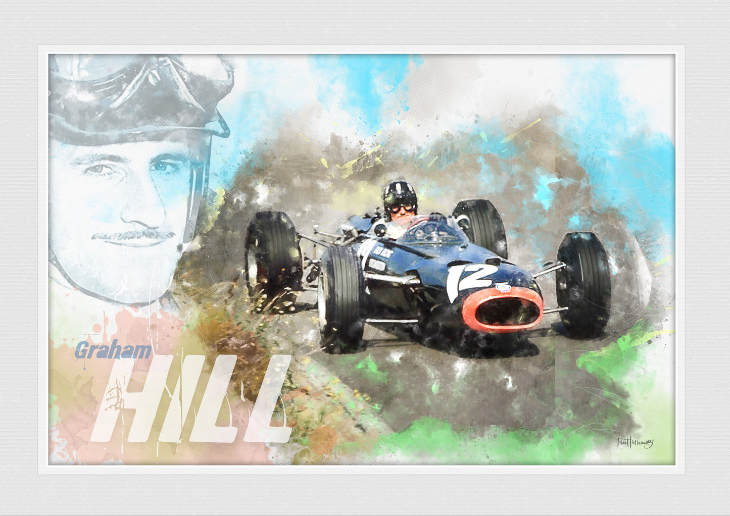 Graham Hill - Motor Racing Art Print - Option 1