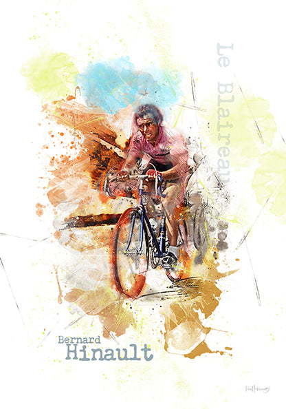 Bernard Hinault - Cycling Art Print - Option 1
