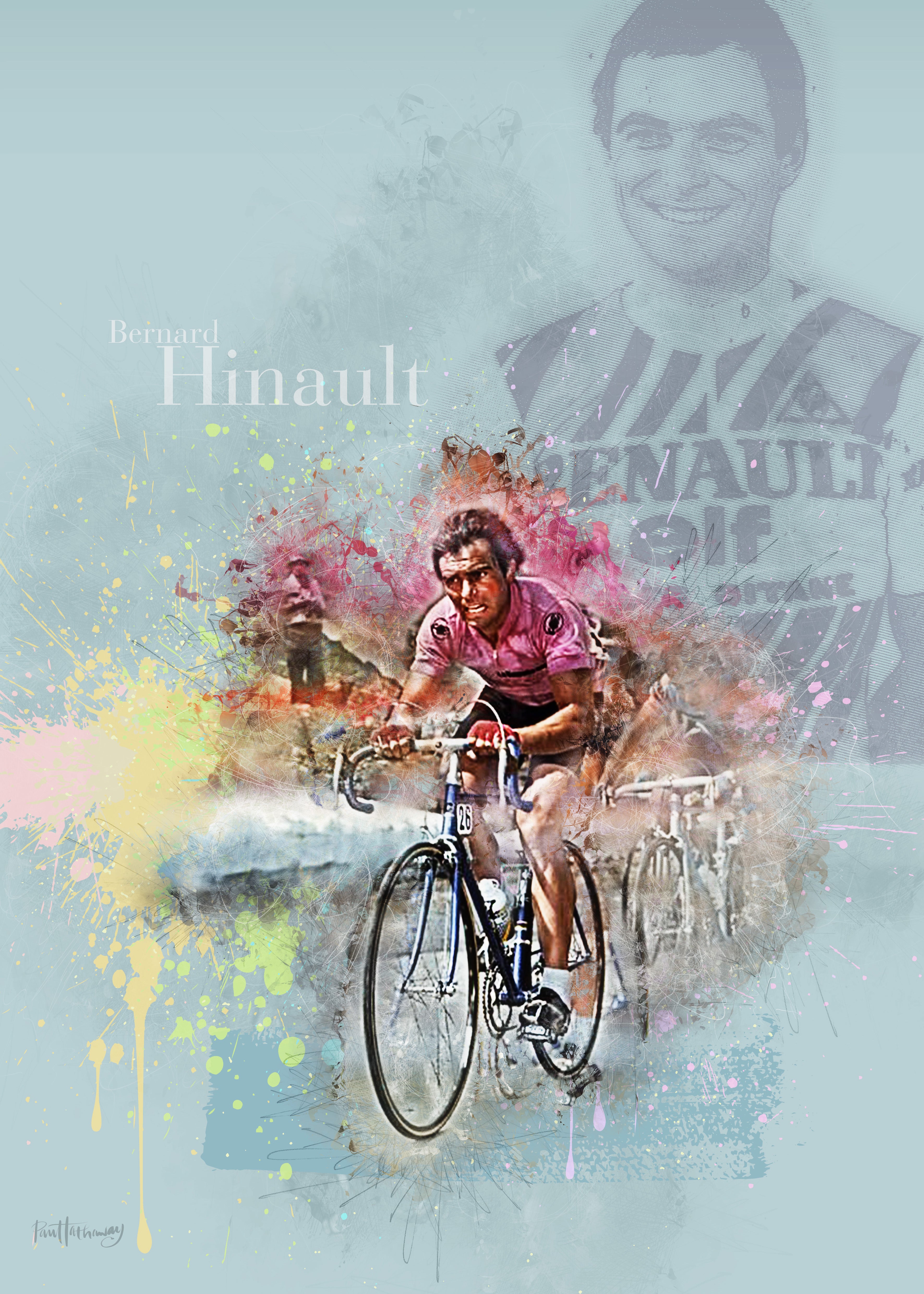 Bernard Hinault Cycling Art Print Option 2