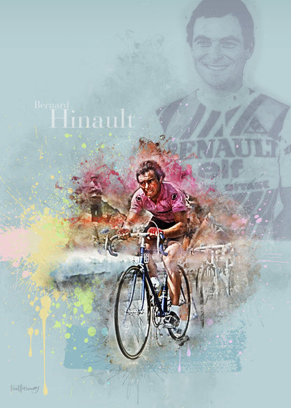 Bernard Hinault - Cycling Art Print - Option 2