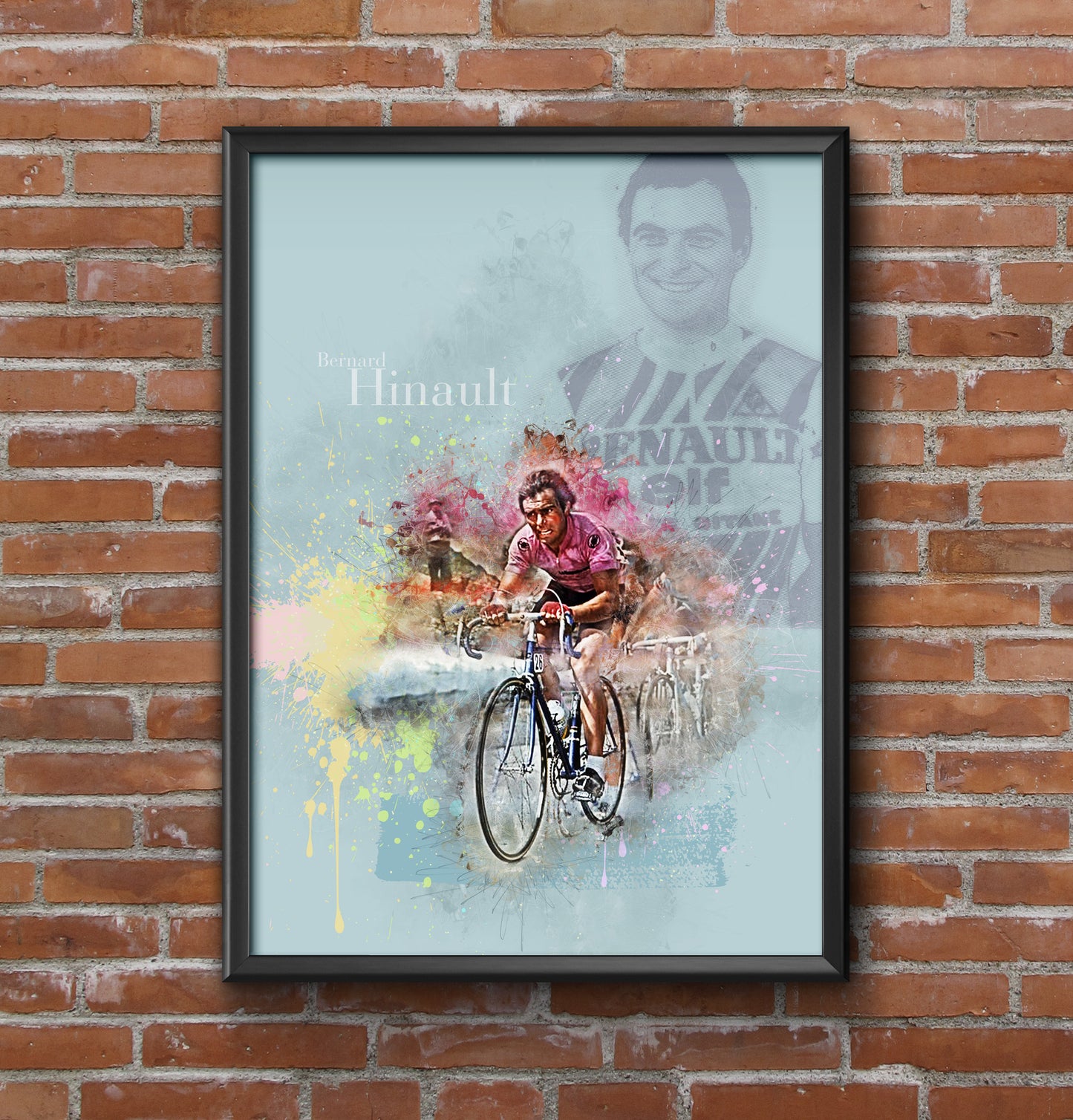 Bernard Hinault - Cycling Art Print - Option 2