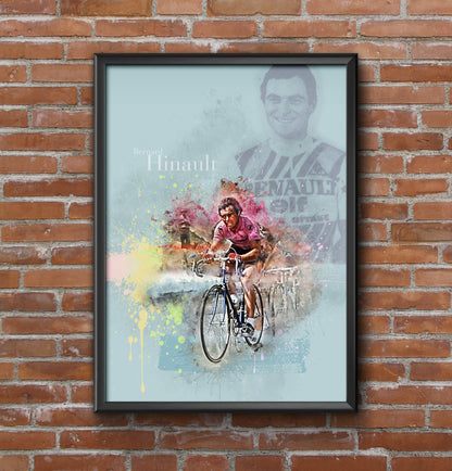 Bernard Hinault - Cycling Art Print - Option 2