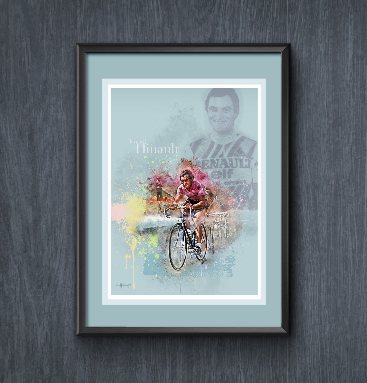 Bernard Hinault - Cycling Art Print - Option 2