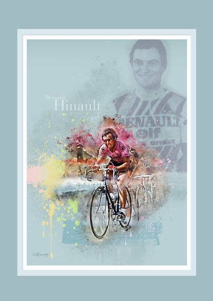 Bernard Hinault - Cycling Art Print - Option 2