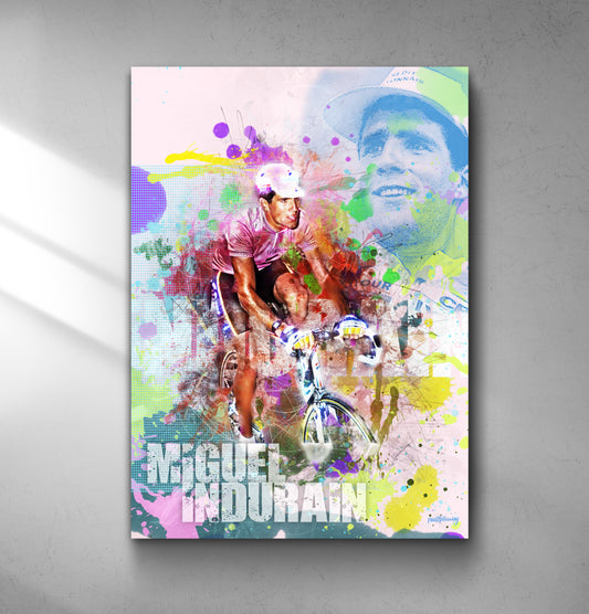 miguel indurain, tour de france poster art