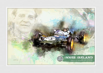 Innes Ireland - Motor Racing Art Print