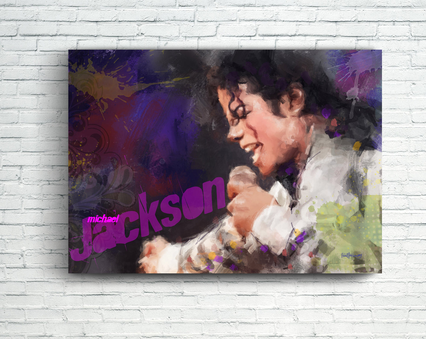 michael jackson portrait art canvas print