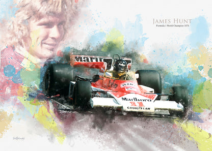 James Hunt - Motor Racing Art Print