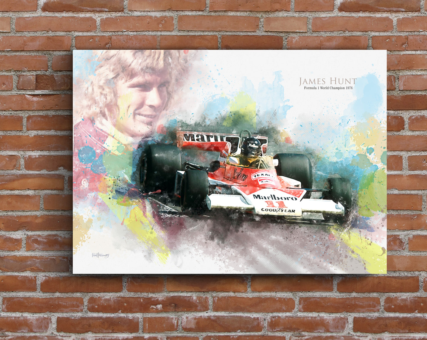 james hunt formula 1 poster