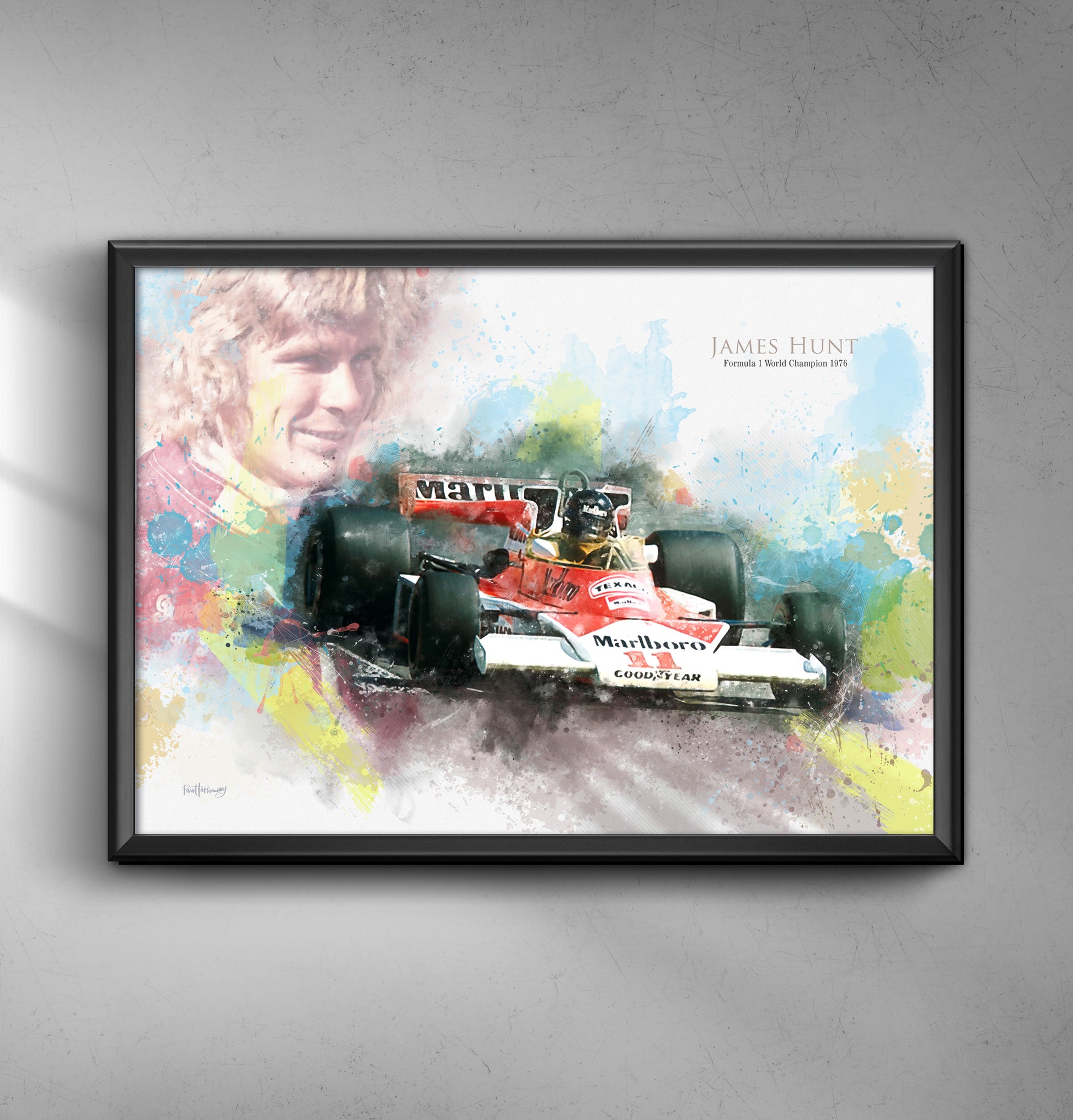 james hunt racing driver art