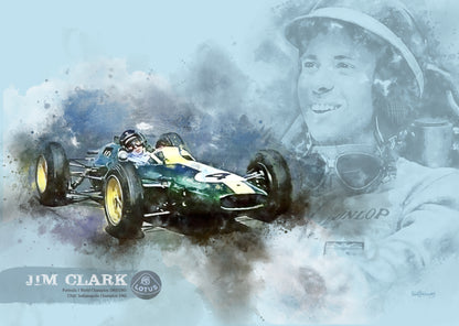 Jim Clark - Motor Racing Art Print - Option 1