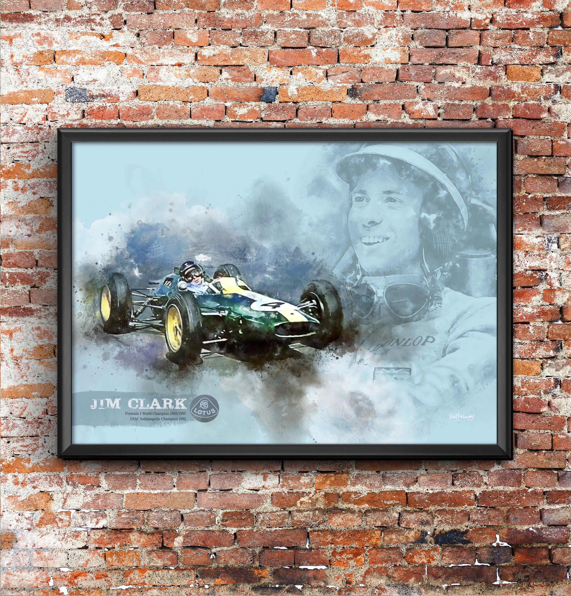Jim Clark - Motor Racing Art Print - Option 1 – Arty Print Creations
