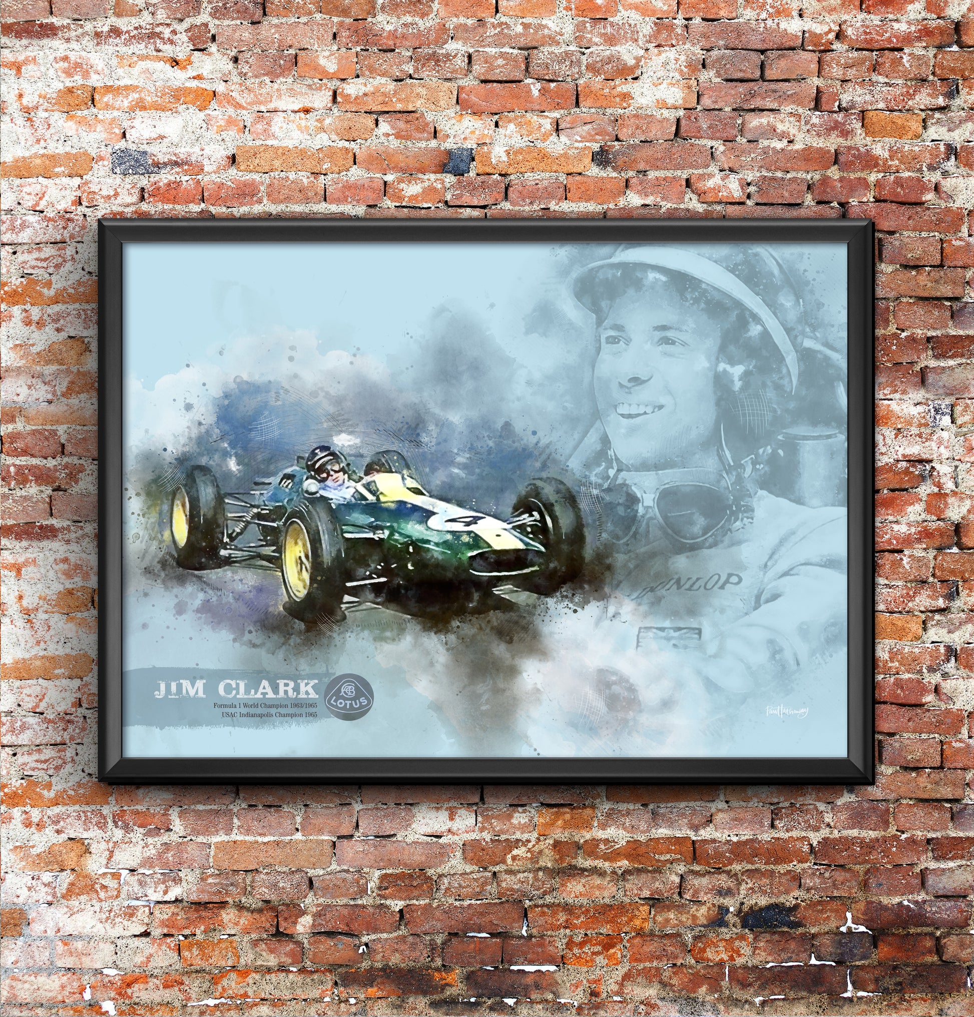 jim clark formula 1 art print