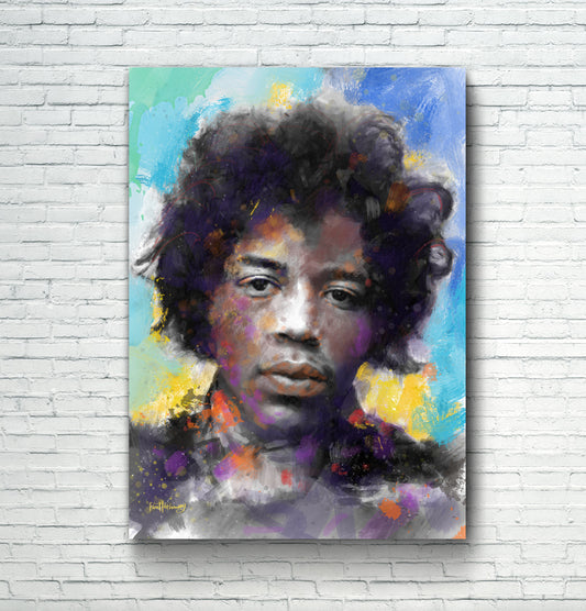 Jimi Hendrix portrait wall art