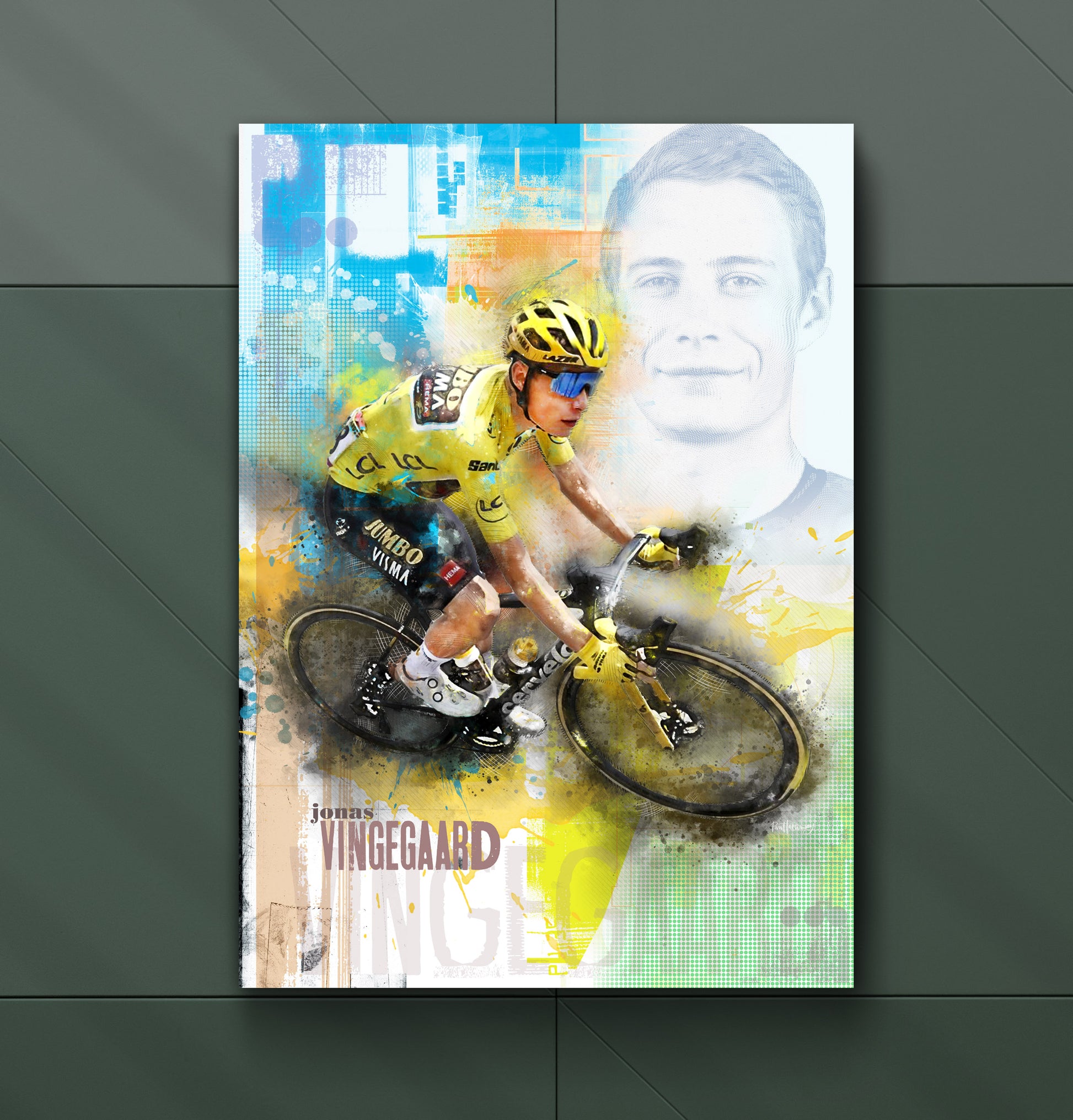 jonas vingegaard cycling poster