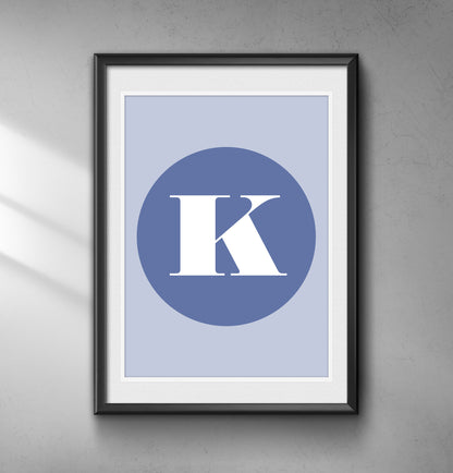 Initial Letter - Personalised Wall Art Print