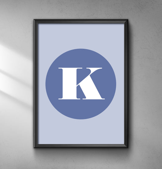 Initial Letter - Personalised Wall Art Print