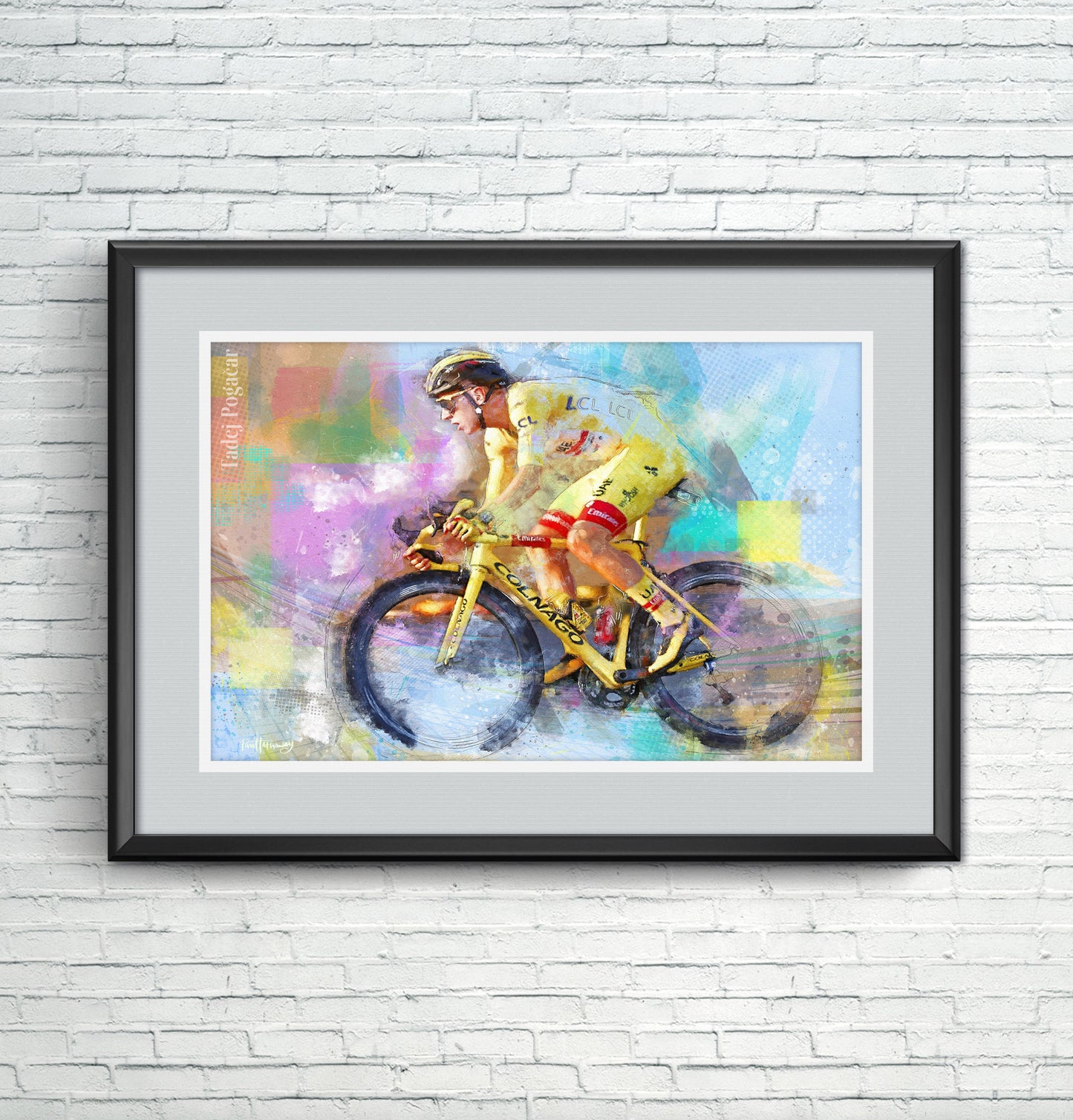 Tadej Pogacar - Cycling Art Print - Option 2