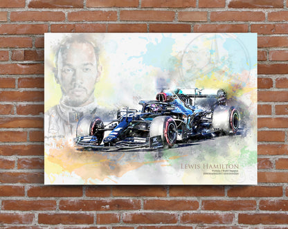 lewis hamilton canvas art print