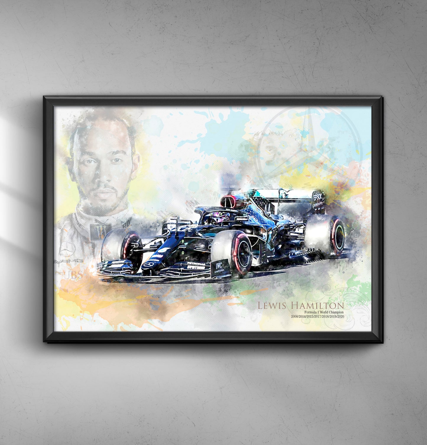 lewis hamilton art print/poster