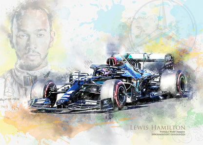 Lewis Hamilton - Motor Racing Art Print