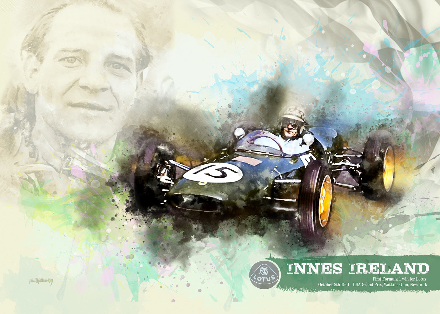 innes ireland motor racing gift