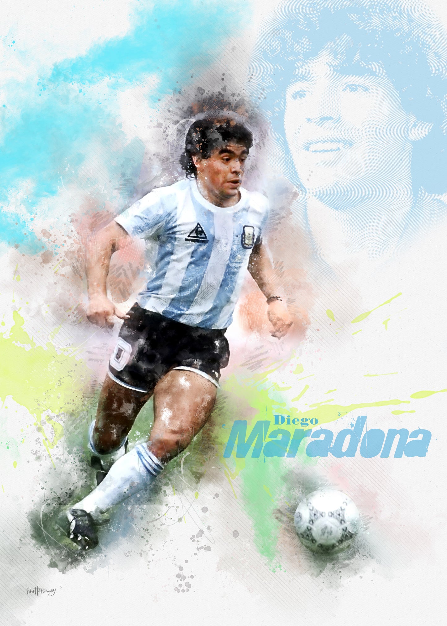 Diego Maradona art print
