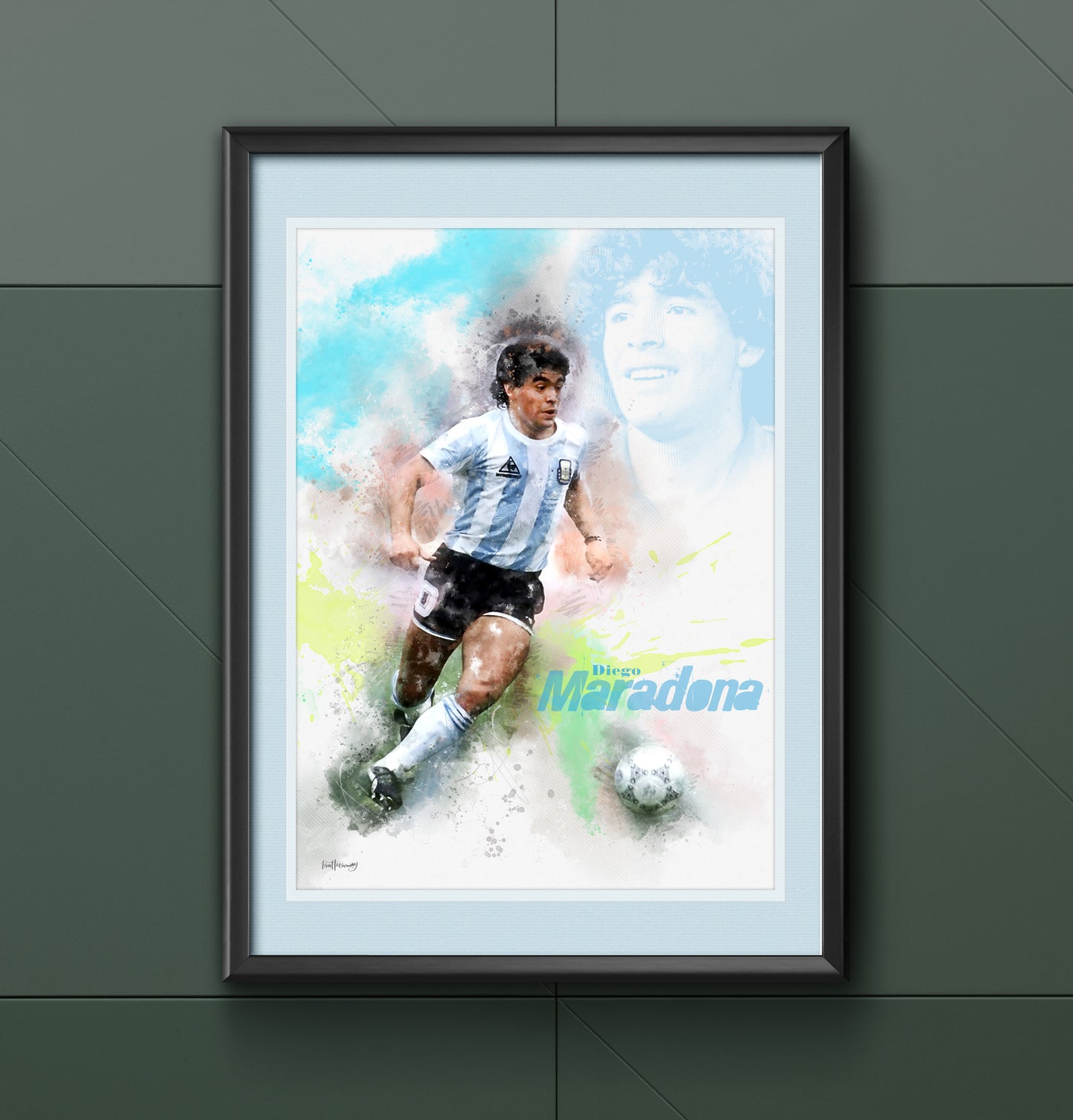 Diego Maradona - Football Art Print