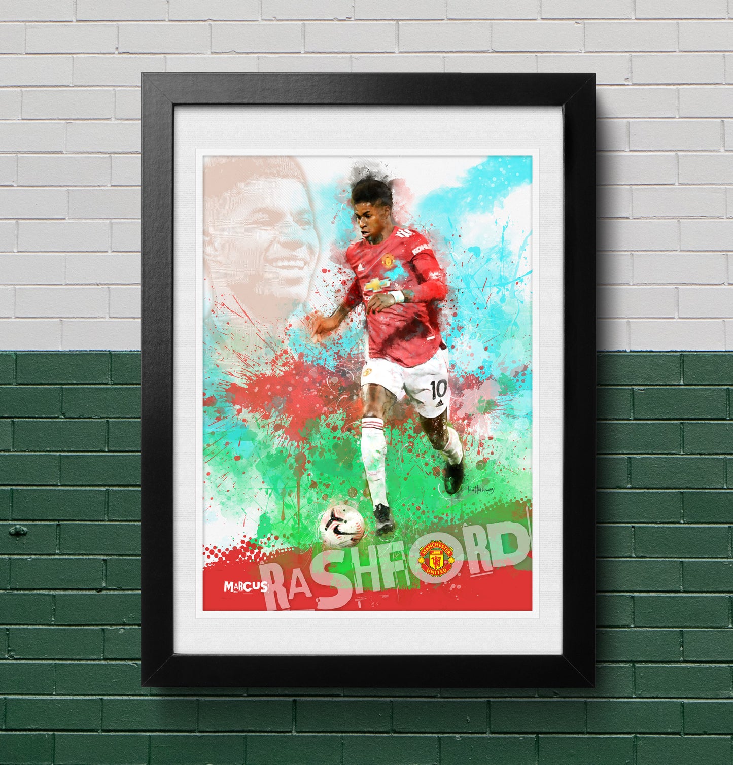 Marcus Rashford, Man United - Football Art Print