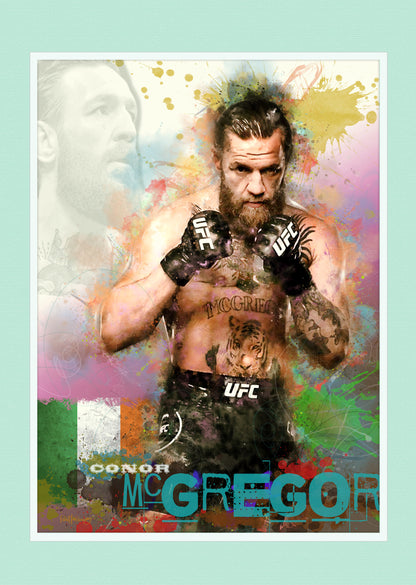Conor McGregor print with mount effect border