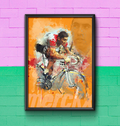 Eddy Merckx - Cycling Art Print - Option 5