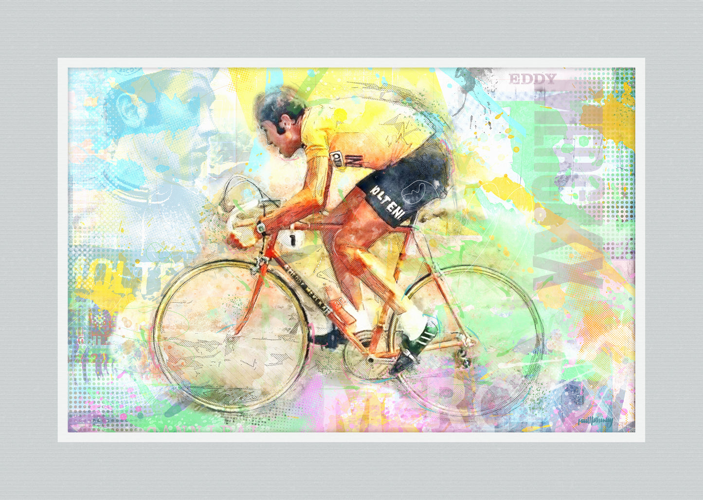 Eddy Merckx - Cycling Art Print - Option 6