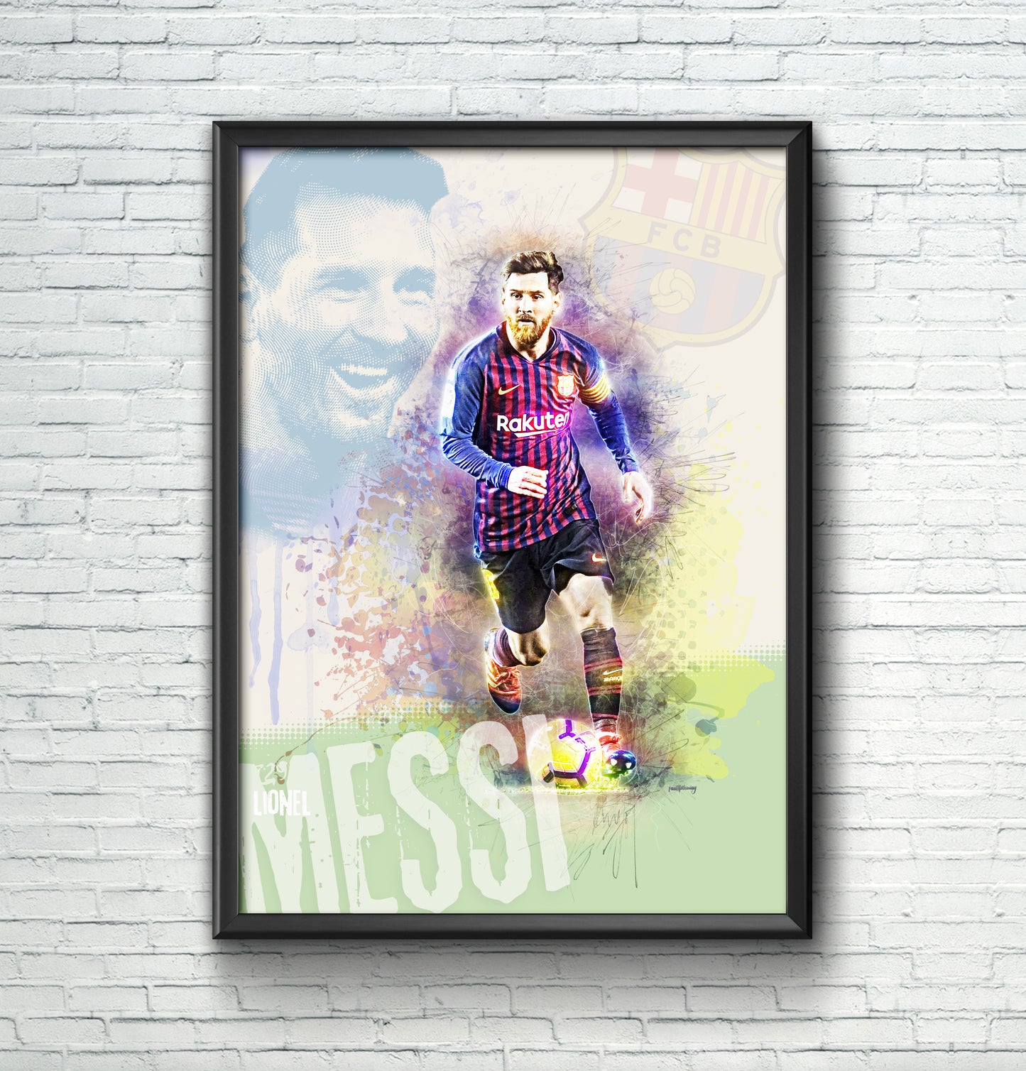 Lionel Messi - Football Art Print