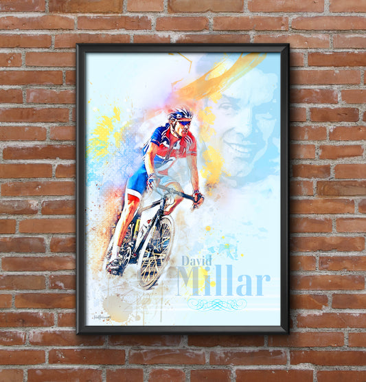 David Millar - Cycling Art Print