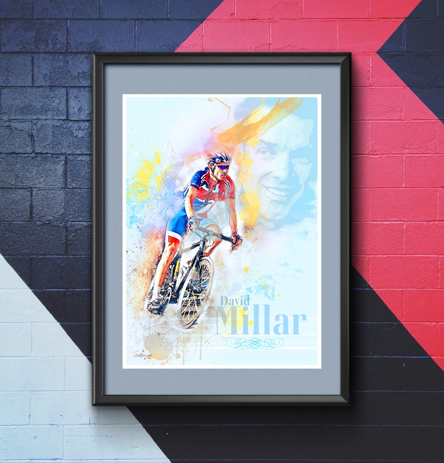 David Millar - Cycling Art Print
