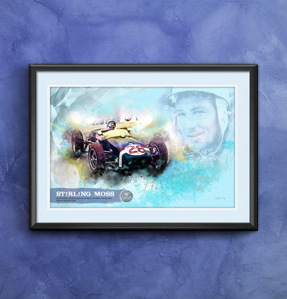 Stirling Moss - Motor Racing Art Print